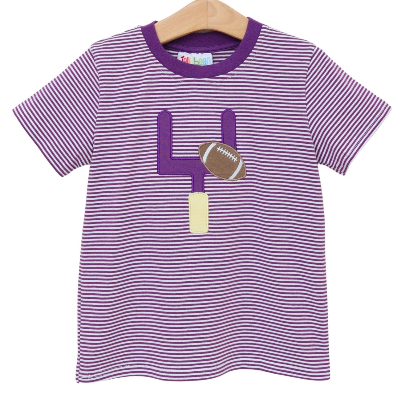 Down, Set, Hut Shirt- purple stripe