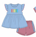 Loop Stitch Crayon Girl Short Set