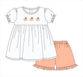 Loop Stitch Pumpkins Girls Short Set