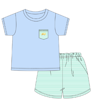 Little Bus Boy Short Set