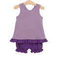 Swing Back Bloomer Set- purple stripe