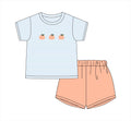 Loop Stitch Pumpkins Boys Short Set