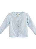 Blue Unisex Cardigan with Ladder Edge