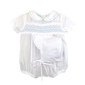 Romper with Smocking and bonnet