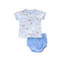 Little Wranglers Diaper Cover Set - Sky