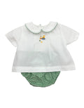 Diaper Set with Construction Hand Embroidery