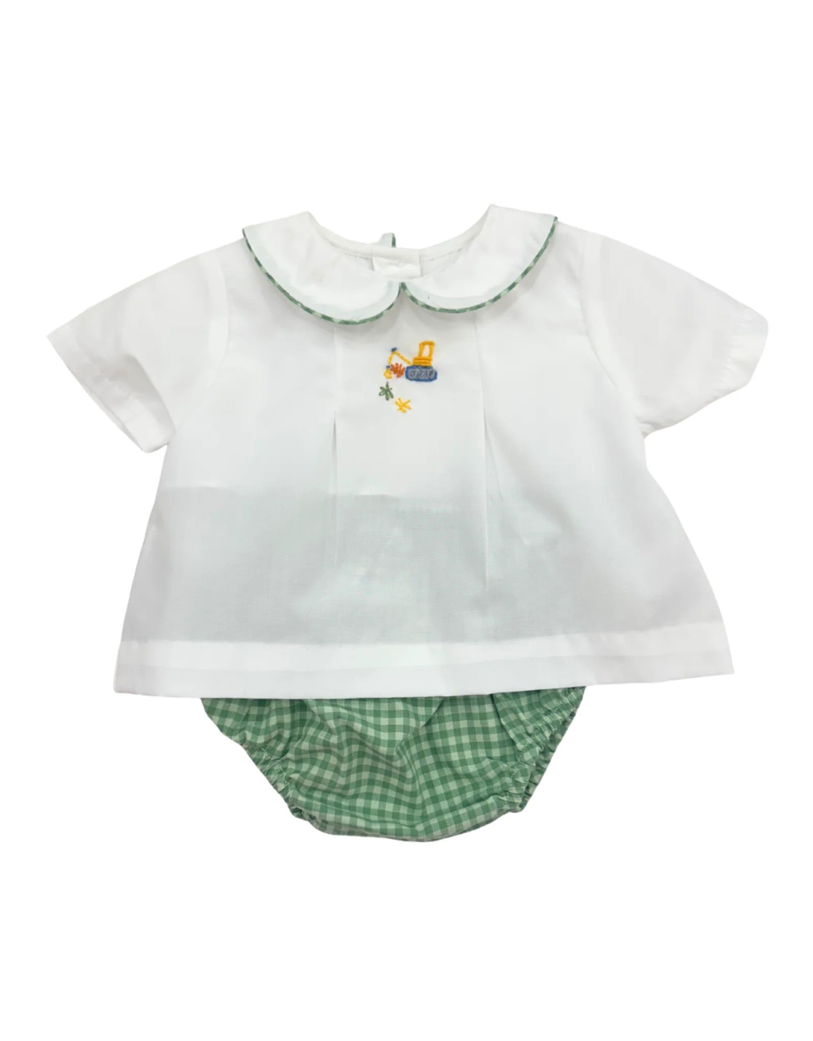 Diaper Set with Construction Hand Embroidery