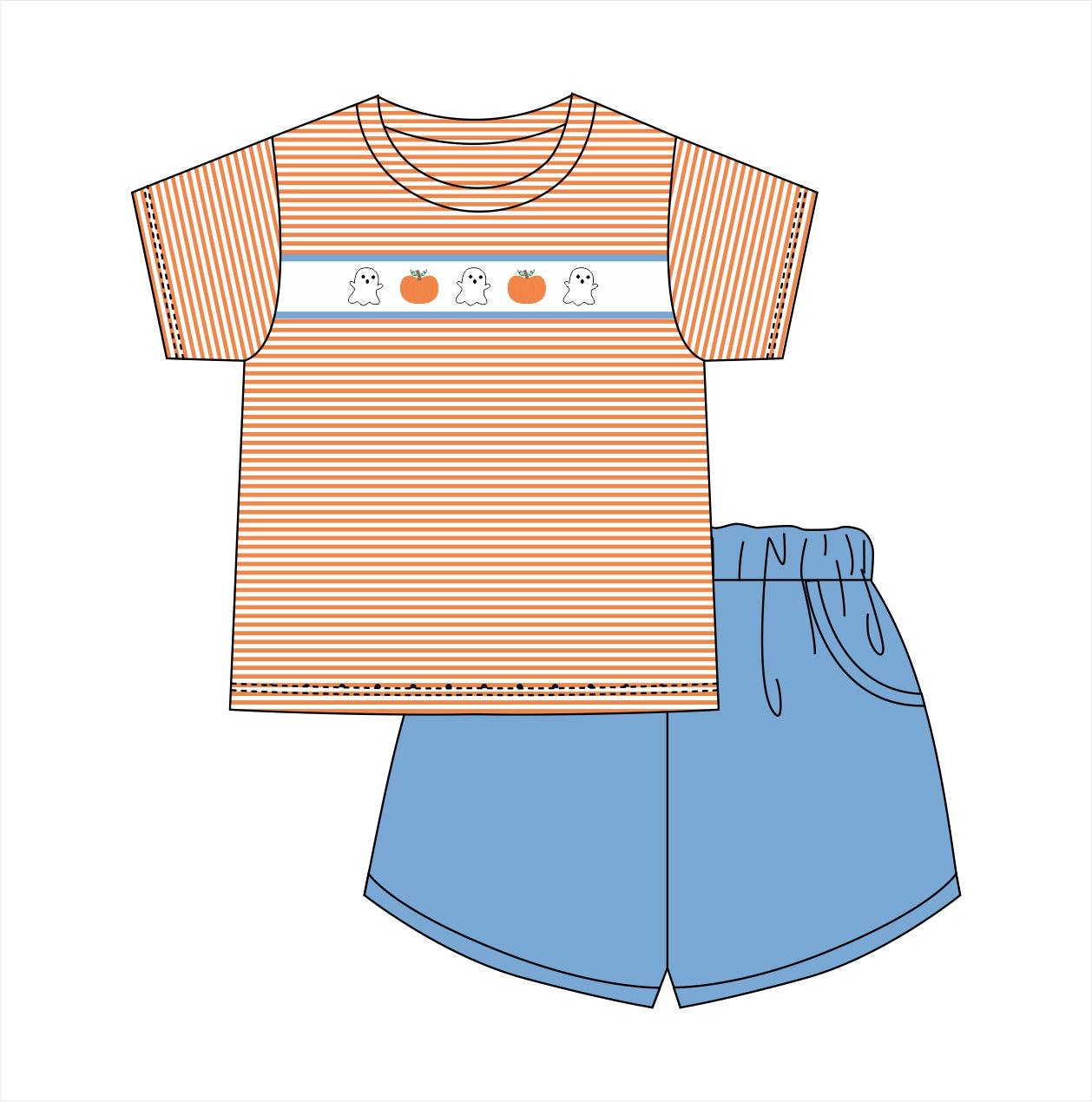 Spooky Boy Short Set
