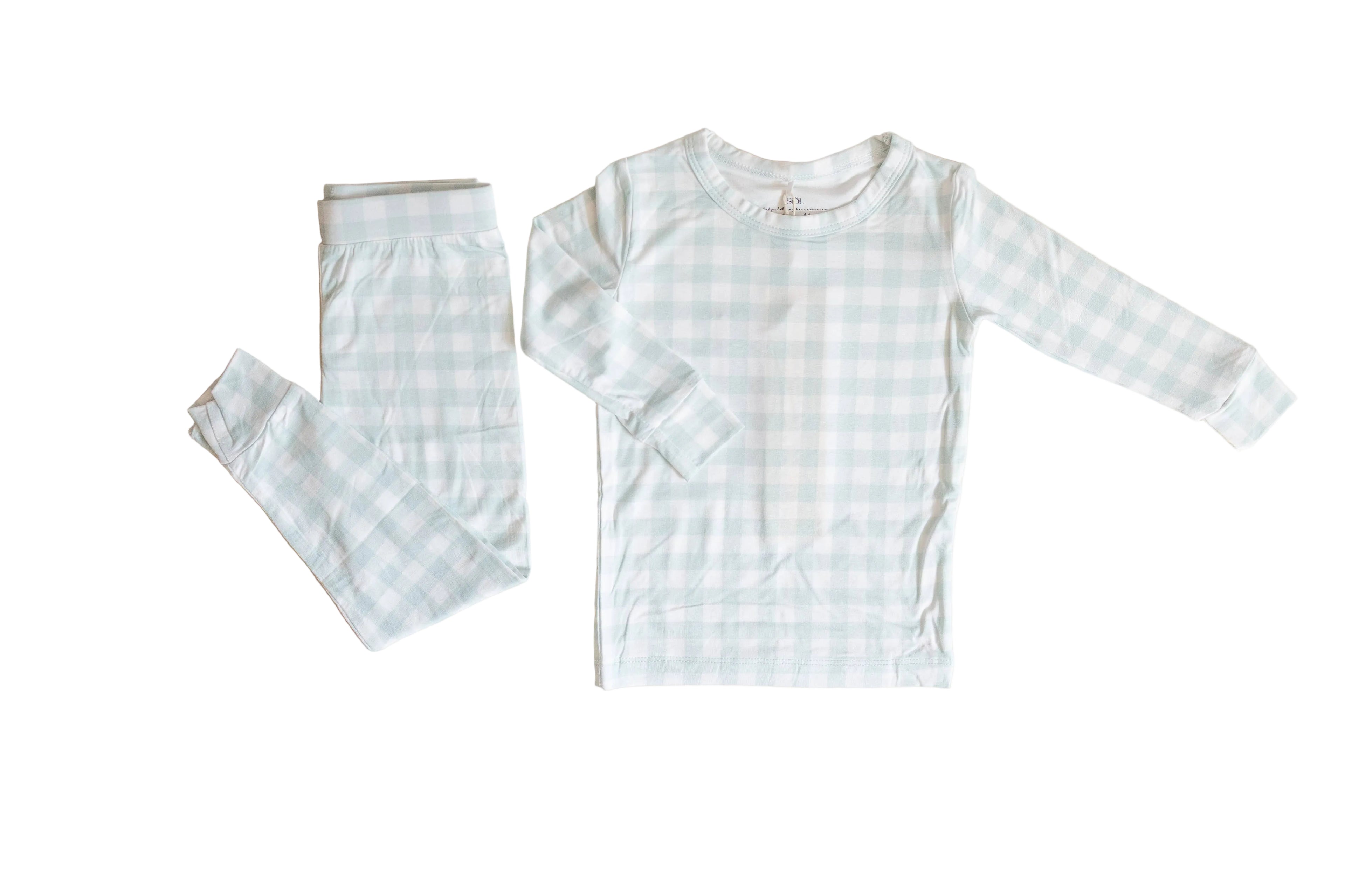 Mint Gingham Bamboo Two Piece
