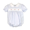 Smocked Flower Knit Bubble