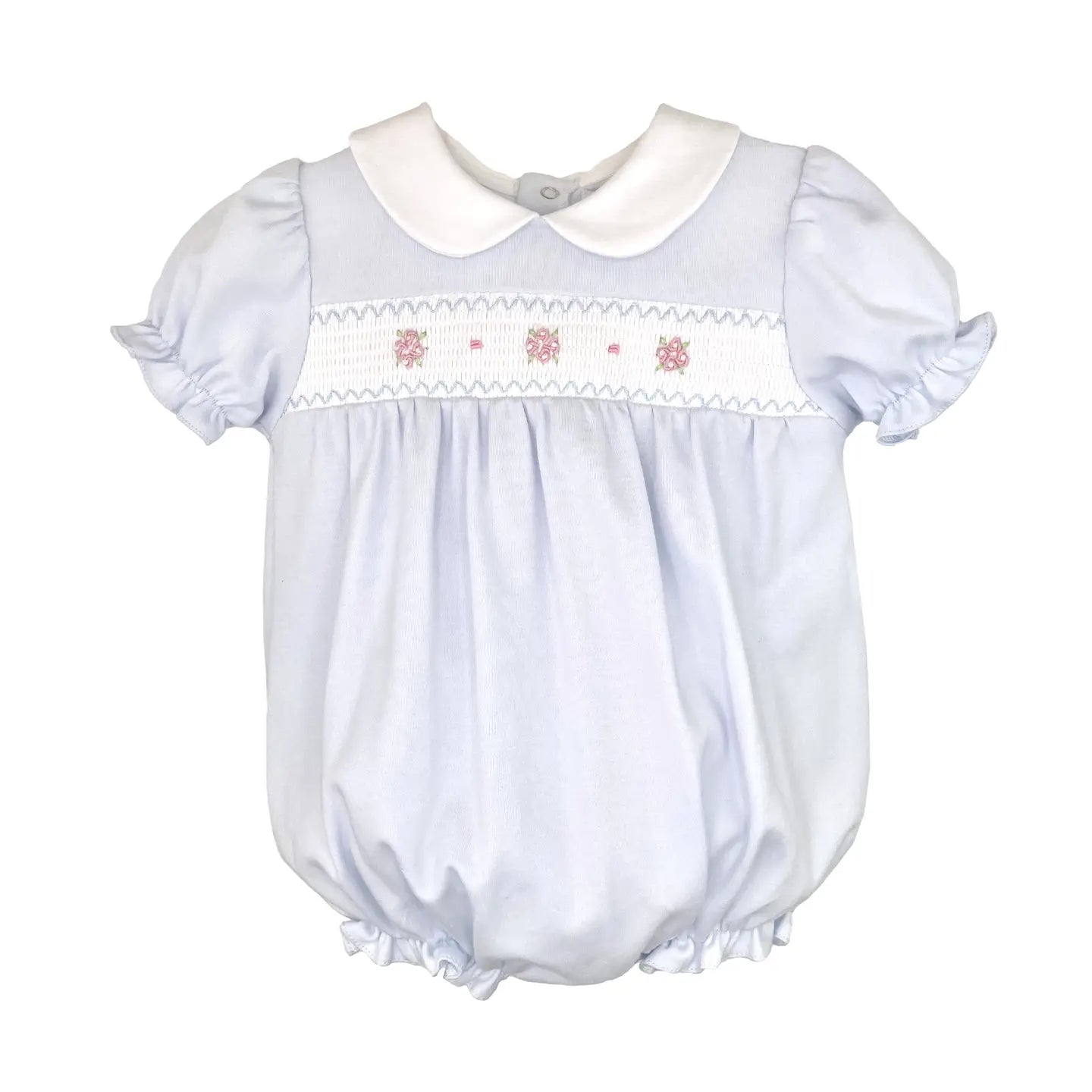 Smocked Flower Knit Bubble