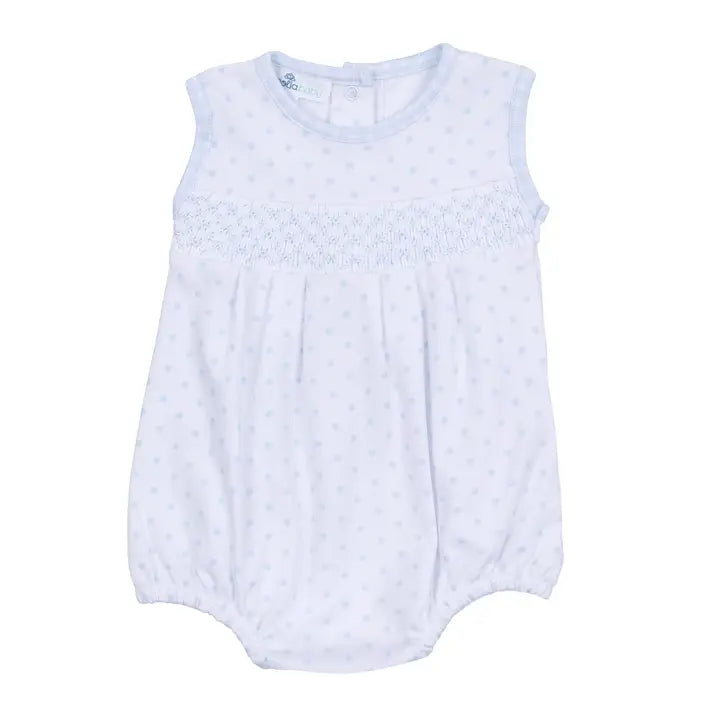 Gingham Smocked Dots Bubble