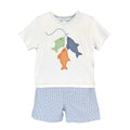Shirt and Shorts Set with Fish Applique